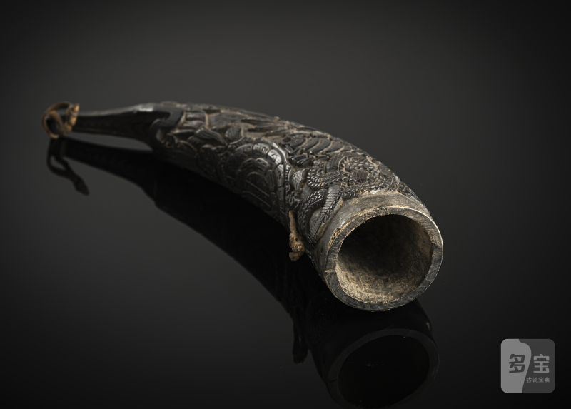 A FINE CARVED HORN MAGICAL POWDER CONTAINER - 图6